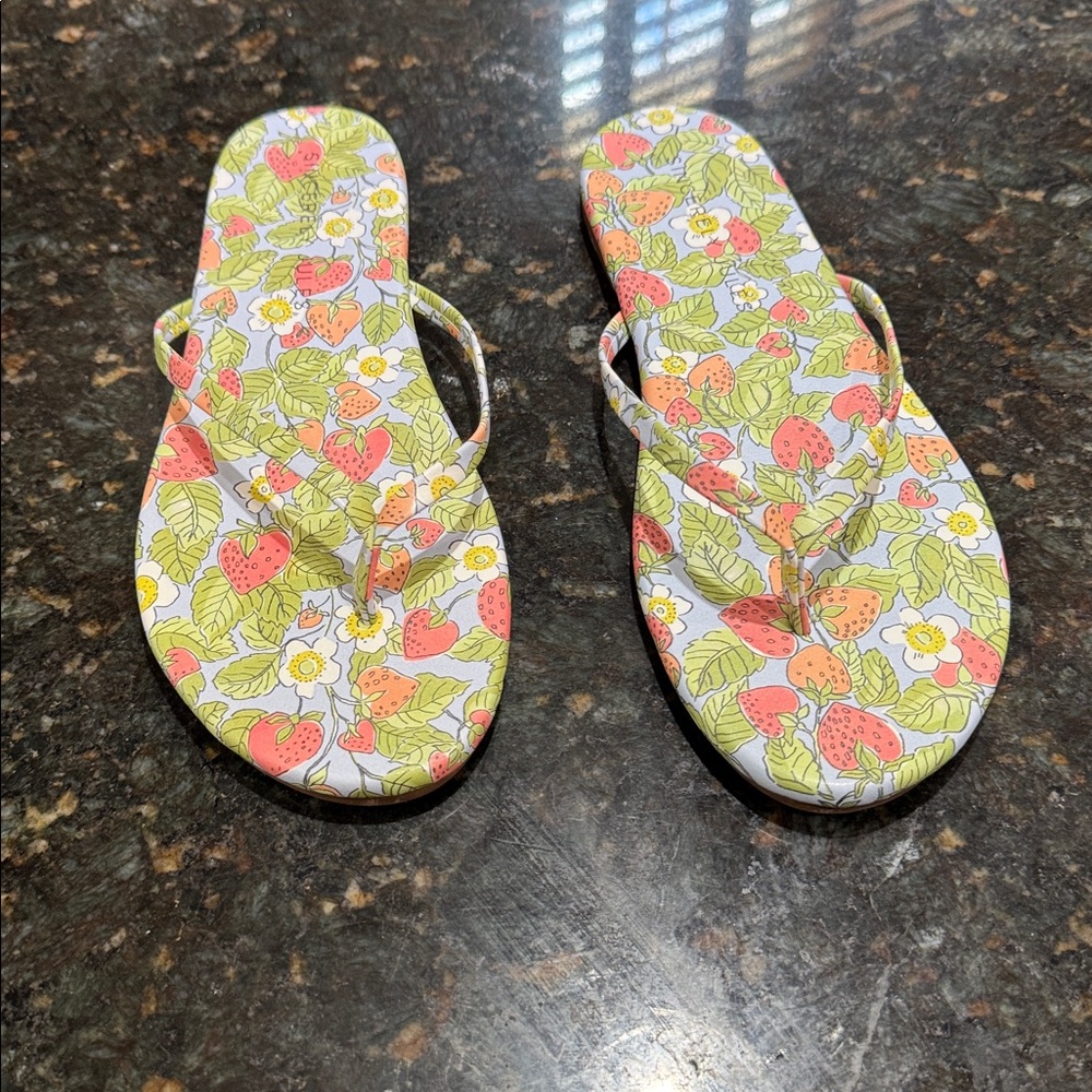 Floral Women's Flip Flops sincerely Jules size 9,5